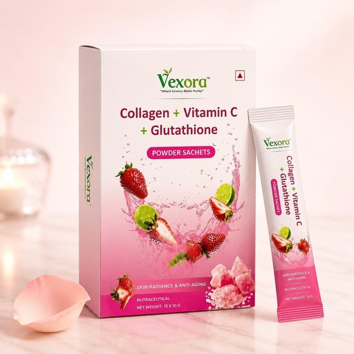 [BRSRYYYHOAIQOALO] Marine Collagen Powder 5000mg with Glutathione 250mg and Vitamin C | Japanese Korean Deep Sea Collagen | Nano Hydrolyzed | Sugar Free | Skin Glow and Anti Ageing | 15 Sachets