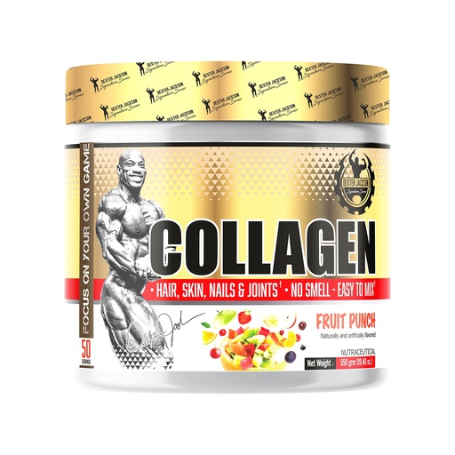 [BRSRMAAYOIHBOHT3] Dexter Jackson Collagen | Improves Bone and Joint Health | Aids in Digestion and Muscle Repair| Fruit Punch Flavor | 50 Servings,550 GM