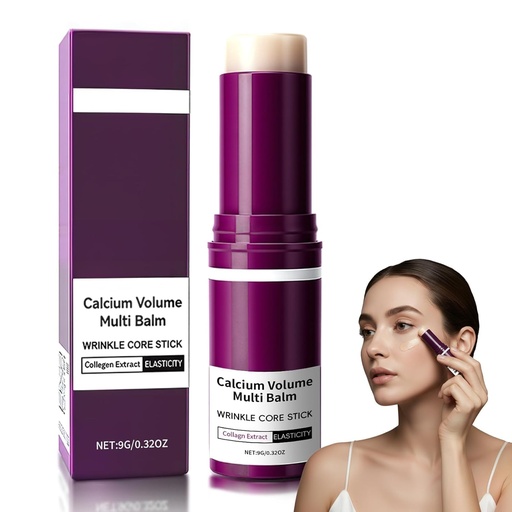 [BRSRYZY3A4BQKFD3] Calcium Volume Multi Balm Wrinkle Core Stick with Collagen Extract, Anti Fine Lines, Dark Circles, 9g