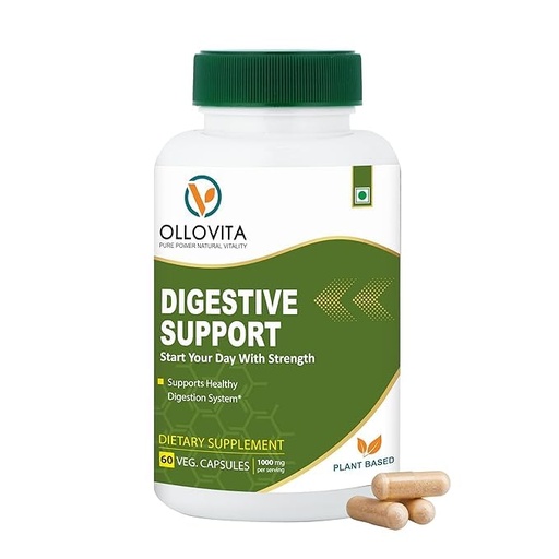 [BRSREC37A4FGOCIU] Plant-Based Digestive Support Capsules | 1000mg Advanced Gut Health Formula | Helps Reduce Bloating, Improves Digestion & Nutrient Absorption | Vegan, Non-GMO, Sugar-Free | 60 Veg Capsules