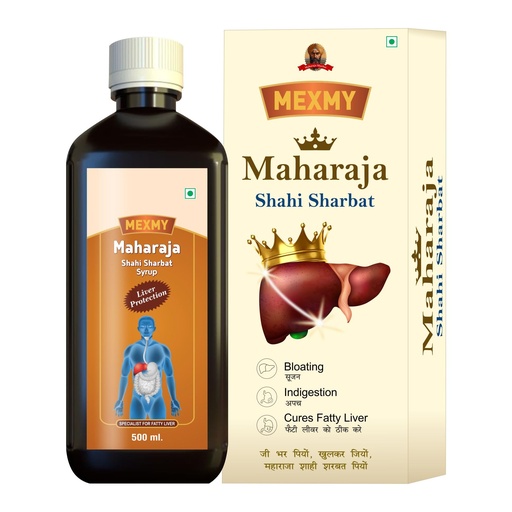 [BRSRAAQYCIIWGE3G] Mexmy Maharaja Shahi Sharbat Liver Detox Syrup with Milk Thistle & Arjuna Bark by Green Cure, Liver Supplement with Milk Thistle Liver Detox Cleanse