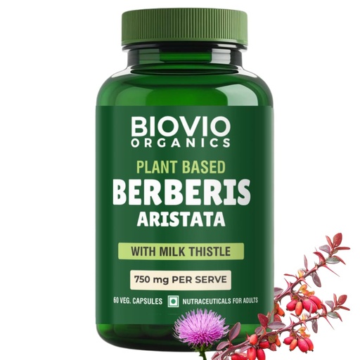 [BRSRECQ2CJ4BEDT6] Berberis Aristata with Milk Thistle, 60 Veg Capsules
