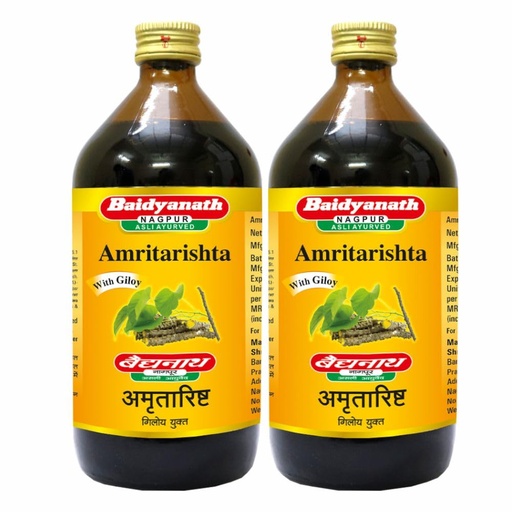 [BRSWYCQYCV6ROCL6] Baidyanath Asli Ayurved Amrutarishta I Ayurvedic Bacterial Infection I 450 Ml (Pack Of 2) Liquid