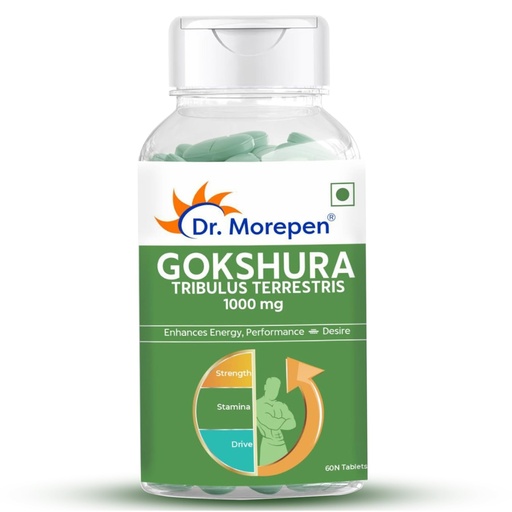 [BRSW2ZIQBMHGOA3P] DR. MOREPEN Gokshura Tablets | 1000 mg Tribulus Terrestris | Overall Wellbeing for Men & Women - (60 Veg Capsules)