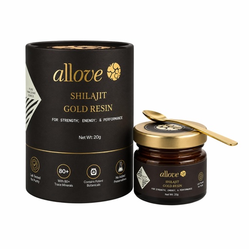 [BRSRYFQNOR6WY23G] Allove Shilajit Gold Resin | 20g | 400mg Per Serving | Premium Shilajit