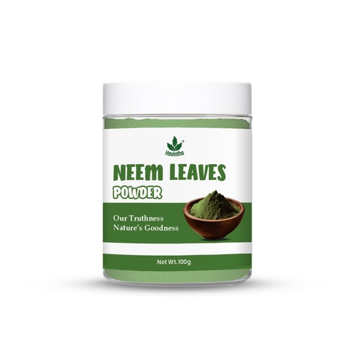 [BRSRAFIOB4CQMCDA] Havintha Natural Neem Powder (Azadirachta Indica) for Skin & Hair Care | Pure Herbal Neem Leaf Powder for Face Pack, Dandruff, Acne, Pimples | Glowing Skin & Healthy Scalp - 100 gm