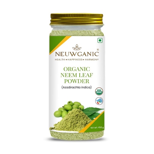 [BRSRAYYYAB6BMD34] Organic Neem Leaf Powder - Neem Powder for Face Pack, Eating, Hair & Skin Care - 450 Gm - Pack of 1