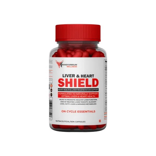 [BRSWYC37BUIRYC33] Liver & Heart Shield by Transformium Nutrition for Liver Protection, Heart Support, Kidney & Whole Body Detox with Milk Thistle, Nac, L - Glutathione (60 Capsules)