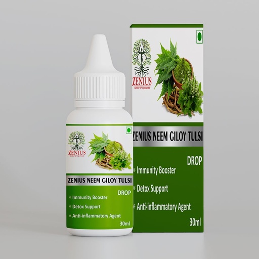[BRSRGBIKCUOQI333] Zenius Neem Giloy Tulsi Drop, Immunity Booster, Detox Support, Anti-inflammatory, Ayurvedic, 30ml