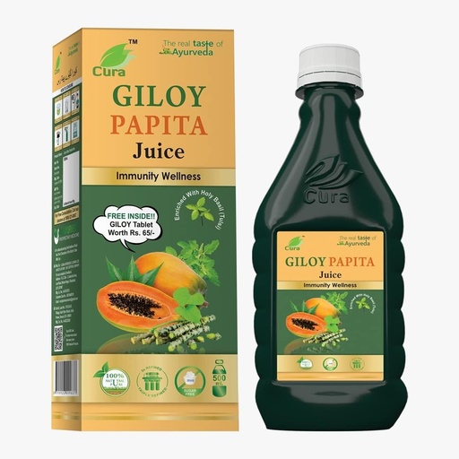 [BRSW2YD6OR6WOFDF] Cura Giloy Papita Ras 500ml. (Pack of 2)…