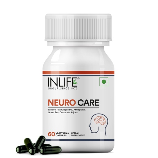 [BRSWGZ3YAUNBQCTL] INLIFE Neuro Care Supplement, Nerve Health, Ashwagandha, 60 Veg Caps