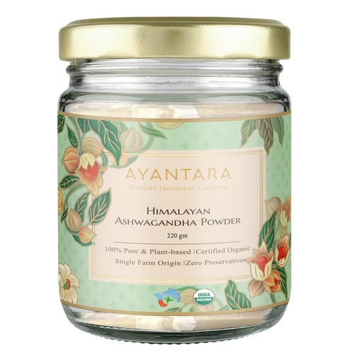 [BRSREEACOF7GEYAU] Himalayan Ashwagandha Powder - 220g | Organic for Stress, Immunity