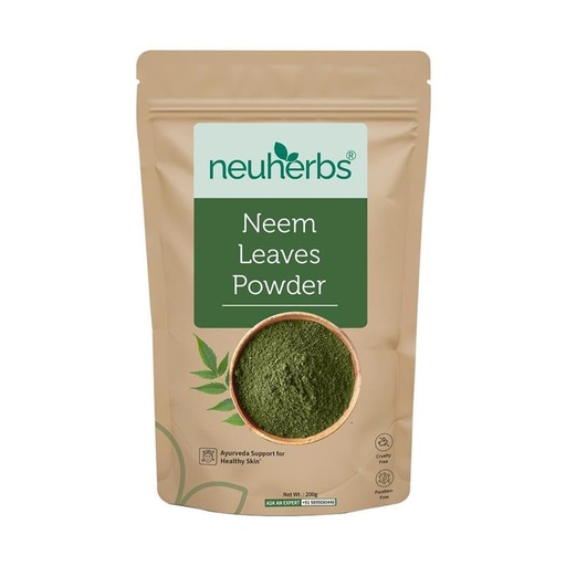 [BRSRAZIECANRYA34] Neuherbs Neem Powder 200g | Natural Face & Hair Pack for Healthy Skin, Scalp Care & Glowing Complexion | Ayurvedic Herbal Powder | 100% Pure & Natural
