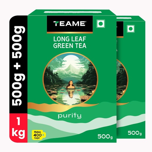 [BRSRAFD3BUPQIGTA] TE-A-ME Long Leaf Green Tea 1kg (Pack of 2) | Pure Loose Green Tea 500gm