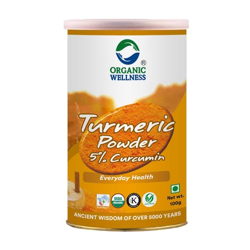 [BRSWKHAIC4FBWYL3] Organic Wellness 5% High-Curcumin Turmeric Powder 100 Gram Pack | Haldi Powder |
