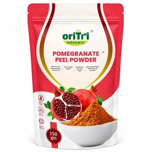 [BRSRAZA6AUGQE3D2] Pomegranate Peel Powder 150g | Rich in Antioxidants | Anar Powder for Skin Brightening, Acne & Hair Fall Care | Supports Immunity & Diabetes Management