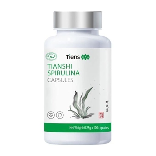 [BRSRGCQNB4PAOCTJ] Tiens Spirulina Capsules, 500mg, 60 Capsules (60 Servings)