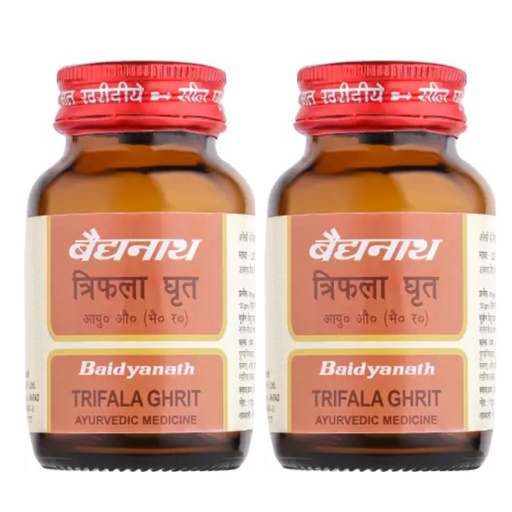 [BRSRAAY5CQCW2E3K] Baidyanath Ayurved Triphala Ghrit -100 gm |Helps in Vision, Better eye-sight & eye disorders | Relieves Dry Eyes & Eye Pain (Pack of 2)