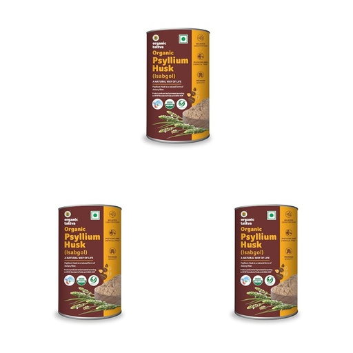 [BRSRYZAODIBQECTP] Organic Tattva Psyllium Whole Husk (Isabgol) 100 Gram (Pack of 3)