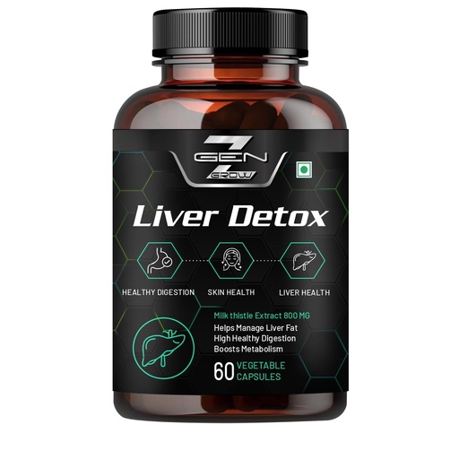 [BRSRAAQCOJ4GOHLJ] Liver Detox Supplement with Milk Thistle Extract 800mg (30:1) N-Acetyl Cysteine | Beetroot (beta Vulgaris) | Support Fatty Liver and helps Detoxification & Digestion|60 Vegetable Capsule