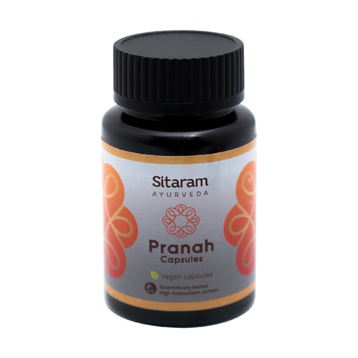 [BRSRAADRC56BYA3H] Sitaram Ayurveda Pranah Capsules | Ayurvedic Wellness Blend with Ashwagandha, Amla & Yashtimadhu | Supports Stress Management, Digestion & Immune Health | Vegetarian | 60 Nos