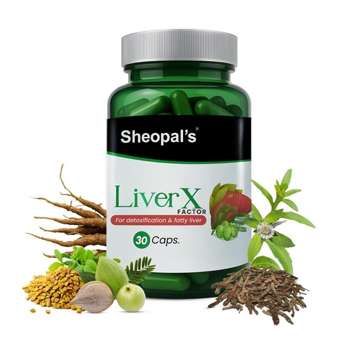 [BRSRGCYDBANW2CTK] Sheopal's Liver X – Ayurvedic Liver Detox Supplement with Kutki – Supports Liver Health & Fatty Liver Management – 30 Vegetarian Capsules
