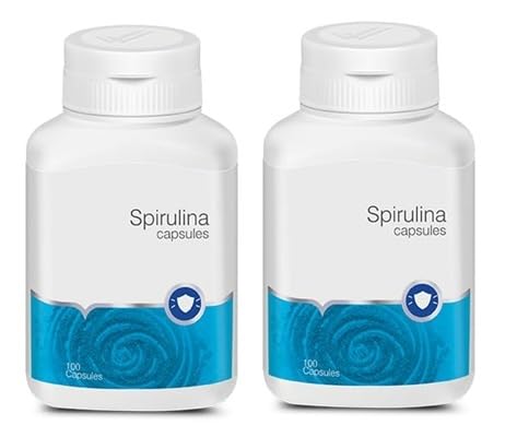 [BRSRGAI7BB6RMF3V] Spirulina Capsules, Dietary Supplement Pack of 2-100N EACH