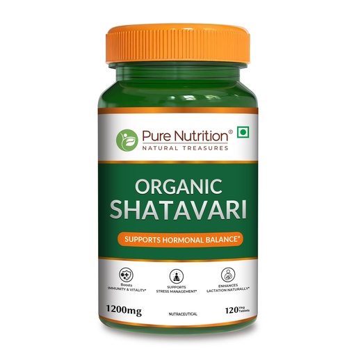 [BRSRAZIYOJ6WKGY4] Pure Nutrition Organic Shatavari 120 Tablets | Shatavari Powder Herbal Supplement | Ayurvedic Women's Wellness Support | Supports Digestion, Immunity & Daily Vitality | Traditional Herbal Formula