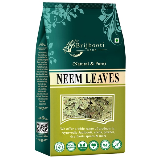 [BRSW2BQ6A4CAACA6] Brijbooti Neem Leaves 200 Gram - Leaf - Neem Leaves Dried for Skin & Eating - Sukhi Neem Patti