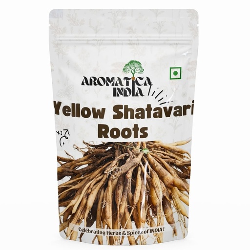 [BRSRABAFBEHB4CL2] Yellow Shatavari Roots | 100% Pure & Natural Asparagus Racemosus | Ayurvedic Herb for Women's Health & Hormonal Balance | No Preservatives | Antioxidant-Rich Non-Toxic & Safe | 50G