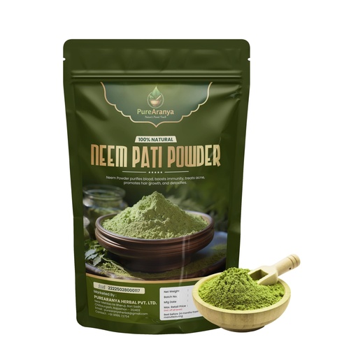 [BRSREFT2PIMREFDO] Natural & Organic Neem Leaf Powder 500Gm for Face Packs, Hair Care, Skin Health, Blood Purification, Immunity & Overall Wellness