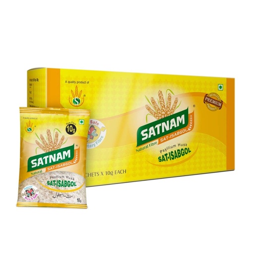 [BRSWGAT7OQMAO3IZ] SATNAM Sat-Isabgol Psyllium Husk | Travel Friendly Pack | 250 Gram - 25 Sachets