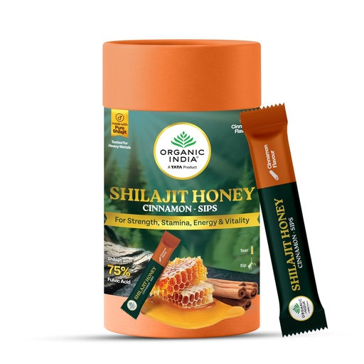 [BRSRGAI7BAJQG3TD] A TATA Product - Organic India Cinnamon Shilajit Honey Sips, 240g