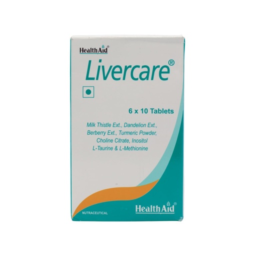 [BRSWYHA5OYJWO3DU] HealthAid Livercare – Liver Detox Supplement with Milk Thistle, Dandelion, Choline & Inositol | Supports Healthy Liver Function & Metabolism | For Men & Women | 60 Tablets
