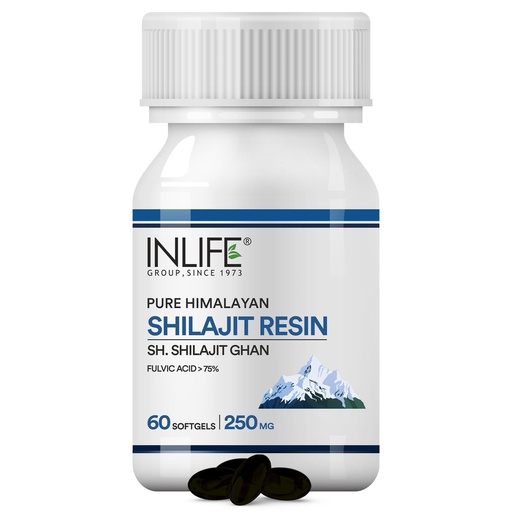 [BRSREZA5PJ7AG2QU] INLIFE Shilajit Resin Softgel Supplement 250mg, 60 Softgels for Men Women