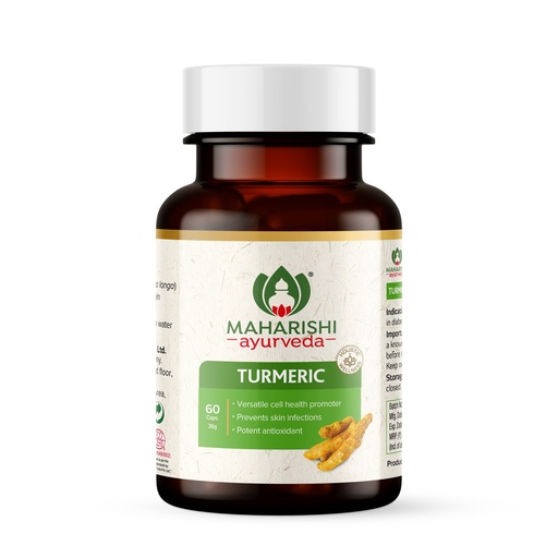 [BRSW2BL3AUNWCGTU] Maharishi Ayurveda OrganicTurmeric Capsules 500 MG |Boosts Immunity | Joint Support | Anti-Inflammatory | Supports Skin Health | 60 Capsules