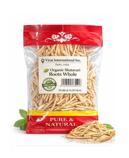 [BRSRGHQOBAFGECLB] Virat International Shatavari Root Whole/Asparagus Racemosus, No Added Preservatives, FSSAI Licensed. (pack of 100g)