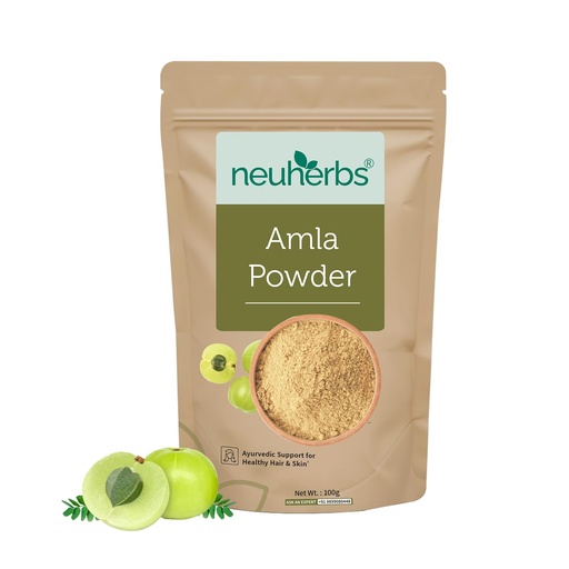 [BRSRMFDQCN5R433V] Neuherbs Amla Powder 100g | Indian Gooseberry Powder for Hair Growth, Glowing Skin & Daily Wellness | Rich in Antioxidants | 100% Pure & Natural