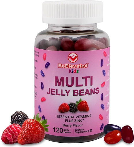 [BRSROBI7CEBRS3QZ] Granos multivitamínicos - Vitaminas Chewable Gummies con zinc para niños - Apoyo inmunológico Suplementos de vitamina - Vegetariano Multivitaminas Suplemento Gummy para niños - 120 frijoles Berry