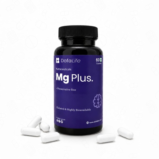 [BRSRGHYZBMBBOHLZ] DofaLife Magnesium Glycinate Capsules 1000mg | Highly Absorbable Chelated Magnesium | Supports Muscle Recovery, Sleep, Bones & Nerve Health | 60 Veg Capsules