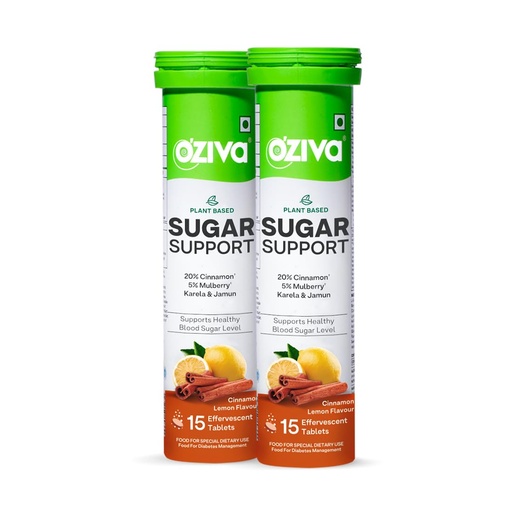 [BRSREHQZBUMW2F35] OZiva Sugar Support Effervescent, Blood Sugar Control, 30 Tabs