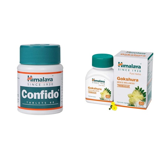 [BRSWYYDYPNYGKFL4] Himalaya Confido Tablets - 60 Counts & Himalaya Wellness Pure Herbs Gokshura Men's Wellness - 60 Tablets