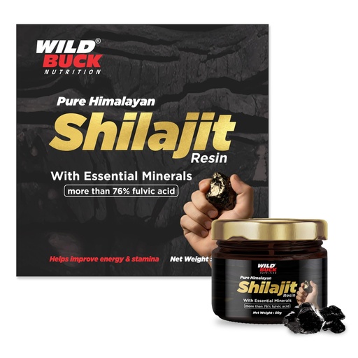 [BRSRGH3YA4FAG3TG] Wild Buck Nutrition Pure Himalayan Shilajit Resin 50g | 76%+ Fulvic Acid | Lab Tested & COA Verified | No Additives, No Preservatives | Authentic Ayurvedic Mineral Resin for Daily Wellness, Energy & Active Lifestyle Support
