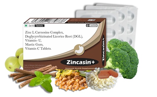[BRSROYY5AQBGEE36] Zincasin +Plus (LeeWell) Gastric Health Supplement, 30 Tablets