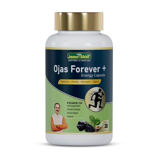 [BRSRGGD5CEBWG3Y6] Jeena Sikho Ojas Forever+ | Ayurvedic Herbal Capsules with Ashwagandha & Shatavari | Herbal Supplement for Daily Use | 30 Capsules