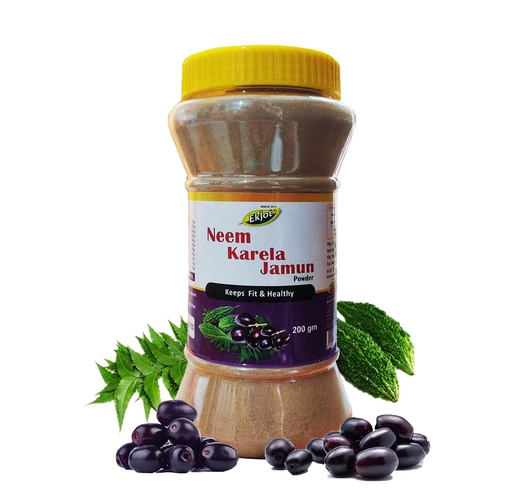 [BRSROY36C5YQMYDK] Herbals Neem Karela Jamun Powder | Maintaining Blood Sugar Levels | 100% Natural - No Added Sugar (200gm)
