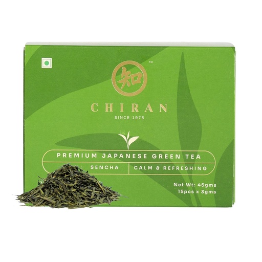 [BRSROEL7O4NRUG34] CHIRAN Original Japanese Sencha Green Tea Bags Award-Winning Premium Japanese Green Tea | Sourced From Kagoshima Japan | 15 Pyramid Tea Bags, 0.1 Kg