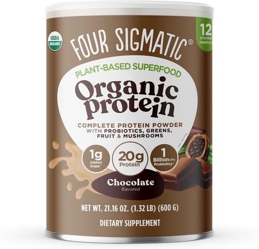 [BRSWYFIHPN4AOFLL] 4 Sigmatic Organic Prosided Protin Cracy Cacato Protein with Lion's Mane, Chaga, Cordyceps and more soluplen Proten Protin eleted for Bart and Imun softing | 21.16 Oz