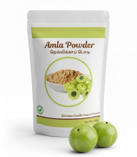 [BRSRGYAOBFYQKCTU] Pulendra Amla Powder 100g | Natural Nellikai Herbal Powder for Hair Care & Skin Care | 100% Pure & Chemical-Free