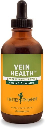 [BRSWIYTYOZ5BM2YV] Herb Pharm Vein Health Liquid Herbal Formula for Cardiovascular and Circulatory System Support - 4 Ounce